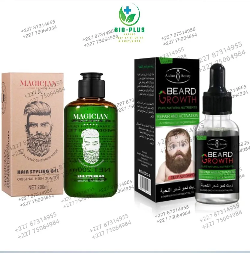 MAGICIAN HAIR STYLING GEL + AICHUN BEARD GROWTH OIL